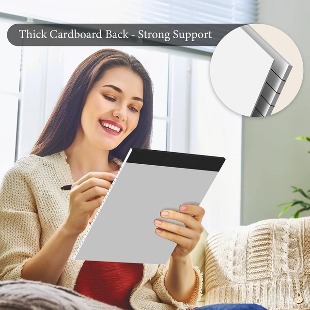 Alt view image 4 of 7 - 6 Pack Legal Pads 8.5 x 11 Colored Note Pads 8.5 x 11 Pink Notepad Perforated Writing Pads 8.5 x 11 Lined Paper Pads of Paper Wide Ruled 30 Sheets Notebook To Do List for School, Office, Home