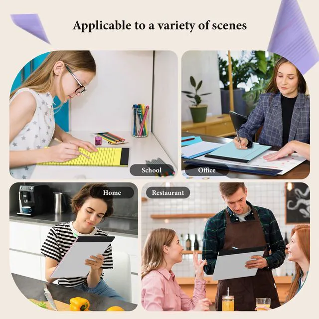 Alt view image 7 of 7 - 6 Pack Legal Pads 8.5 x 11 Colored Note Pads 8.5 x 11 Pink Notepad Perforated Writing Pads 8.5 x 11 Lined Paper Pads of Paper Wide Ruled 30 Sheets Notebook To Do List for School, Office, Home