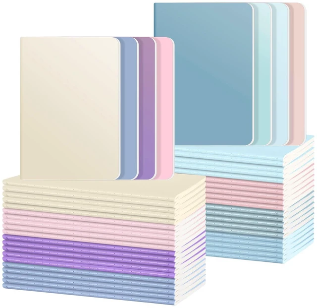 Main image of 48 Pack Lined journals bulk,A5 College Ruled Composition Notebooks Cute Colored Cover Notebook,72 Pages/36 Sheets,8.3x5.5 Inch,Writing Journal for Office School Travel