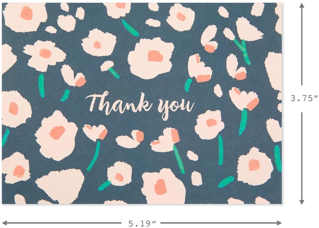 Alt view image 3 of 7 - Bulk Thank You Cards, Assorted 48-Pack (Painted Florals) Modern floral artwork in four designs. Coordinating envelopes. Premium paper stock., 3.8 x 5.0 in