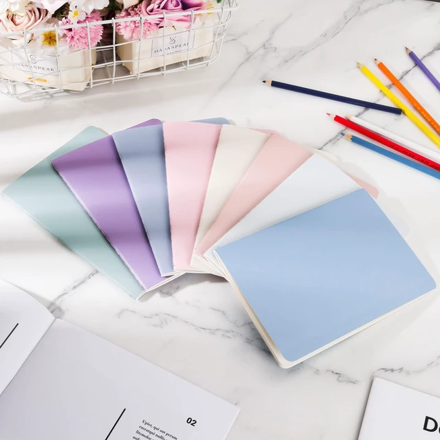 Alt view image 6 of 6 - 24 Pack Lined journals bulk,A5 College Ruled Composition Notebooks Cute Colored Cover Notebook,72 Pages/36 Sheets,8.3x5.5 Inch,Writing Journal for Office School Travel