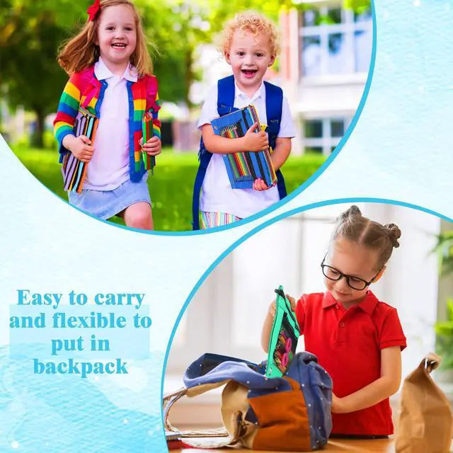 Alt view image 5 of 7 - 100 Pcs Classroom Binder Pencil Pouches, Vivid Color, 2 Zipper 3 Ring Binder Zipper Pencil Pouches, Mesh Layer Pencil Bags Bulk, Pencils Pouches for Students, Back to School Pen Bags
