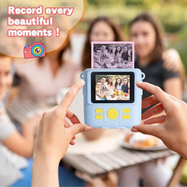 Alt view image 6 of 7 - 12 Rolls Kids Instant Camera Thermal Print Paper Refill - 3 Colors (Pink, Blue, Yellow) Compatible with Most Children Instant Print Cameras - Paper Only