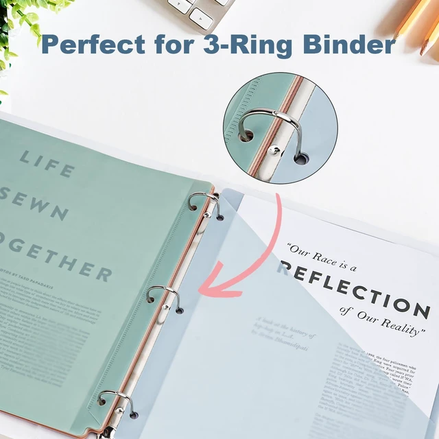 Alt view image 4 of 7 - 6-Tab Binder Dividers with Pockets, Binder Dividers with Tabs for 3 Ring Binder Letter Size, Durable Plastic Binder Organizer, Vintage (3 Sets)