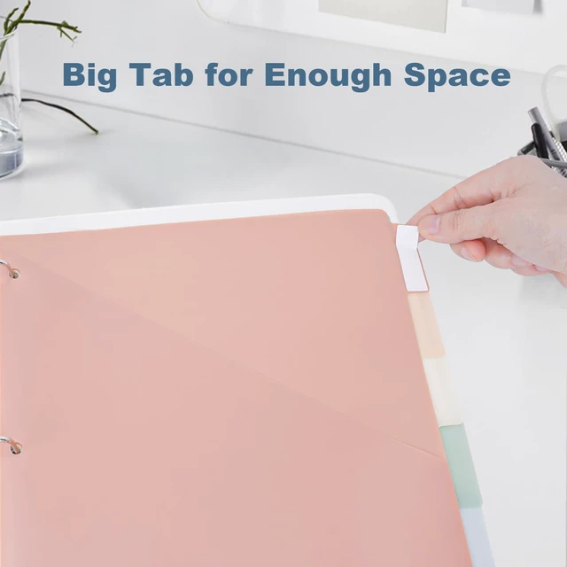 Alt view image 5 of 7 - 6-Tab Binder Dividers with Pockets, Binder Dividers with Tabs for 3 Ring Binder Letter Size, Durable Plastic Binder Organizer, Vintage (3 Sets)