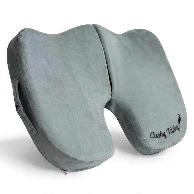 Alt view image 2 of 7 - Premium Slim Foldable Travel Seat Cushion - for Relief of Lower Back, Sciatic, Butt and Tailbone Pain - for Home & Office Use, Perfect for Travel or Driving - Slim Coccyx Seat Cushion