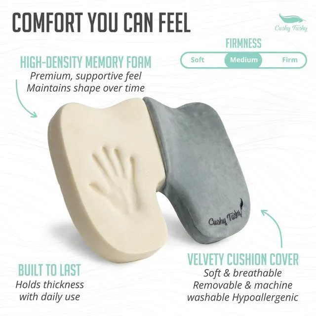 Alt view image 4 of 7 - Premium Slim Foldable Travel Seat Cushion - for Relief of Lower Back, Sciatic, Butt and Tailbone Pain - for Home & Office Use, Perfect for Travel or Driving - Slim Coccyx Seat Cushion
