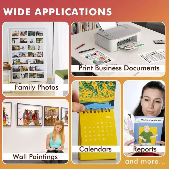 Alt view image 6 of 7 - Double Sided Thick Matte Photo Paper 12x12 Inch 66LB 50 Sheets 250gsm Heavyweight Cardstock Paper Compatible with Inkjet Printer and Dye Ink