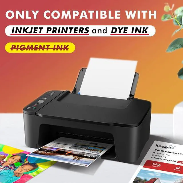 Alt view image 3 of 7 - Double Sided Thick Matte Photo Paper 12x12 Inch 66LB 50 Sheets 250gsm Heavyweight Cardstock Paper Compatible with Inkjet Printer and Dye Ink
