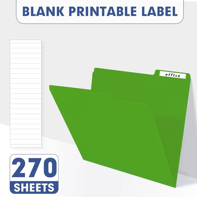 Alt view image 6 of 7 - Colored File Folders, 270 Pack 1/3 Cut Tab File Folder, 12 Colors Colored Manila Folder With Tabs for Filing and Organization, Letter Size, 1/3 Cut Tab, Sturdy with Tabs for Office Classroom