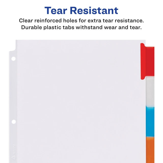 Alt view image 7 of 7 - Big Tab Insertable Extra Wide Dividers, 8 Multicolor Tabs, 1 Set (11222) (Pack of 4)