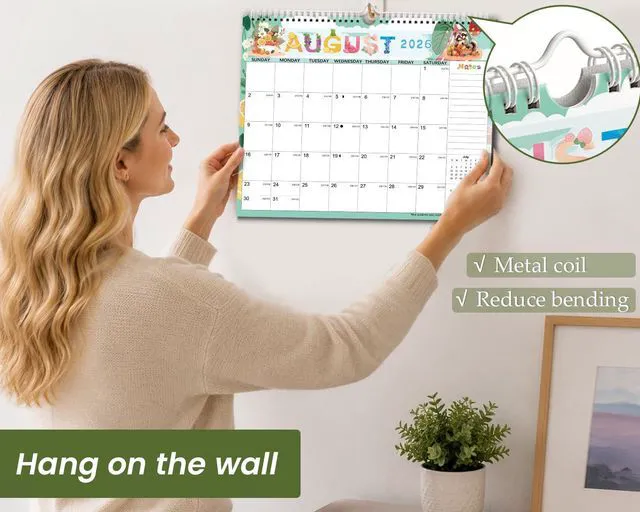 Alt view image 4 of 6 - Calendar 2026-2027 18 Months, 3 Pack-Colorful 14.4" x 11.4" | 110GSM Thick Paper | No-Bleed | Stickers Attached | Home, School & Office Use