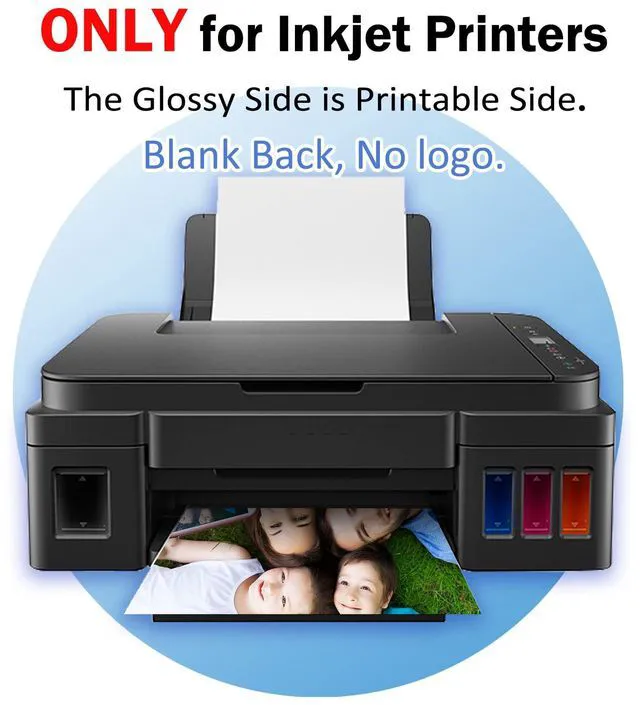 Alt view image 7 of 7 - Photo Paper Resin Coated 8.5x11 In Satin Photo Printer Paper 72lb for Inkjet Printer Water-Resistant Semi Gloss 50 Sheets