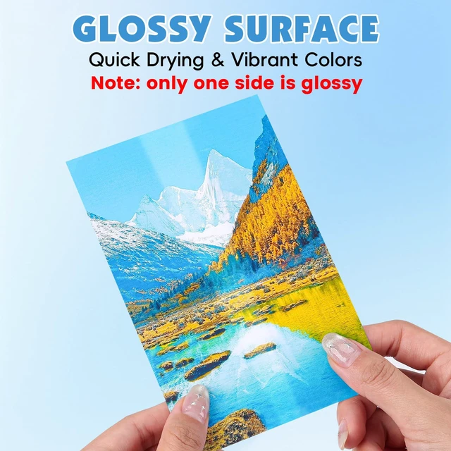 Alt view image 5 of 7 - 1200 Sheets Glossy Photo Paper, 4in x 6in, 180GSM / 48lb Inkjet Photo Printer Paper, Picture Paper for Photos, Calendars, Brochures, Cards, Menus