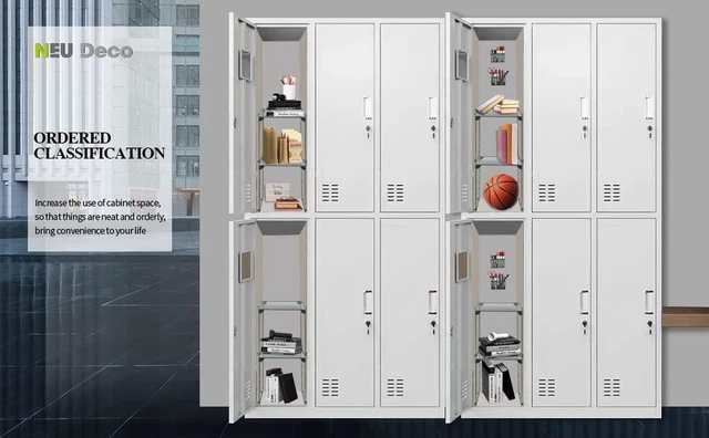 Alt view image 2 of 7 - Locker Accessories and Decor Kit, Pack of 4, Grey Mesh Locker Shelf, Locker Organizer, Magnetic Basket, Pen Holder