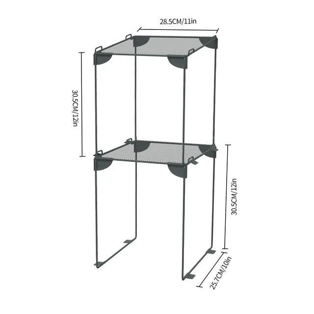 Alt view image 3 of 7 - Locker Accessories and Decor Kit, Pack of 4, Grey Mesh Locker Shelf, Locker Organizer, Magnetic Basket, Pen Holder