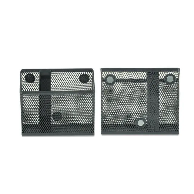 Alt view image 7 of 7 - Locker Accessories and Decor Kit, Pack of 4, Grey Mesh Locker Shelf, Locker Organizer, Magnetic Basket, Pen Holder