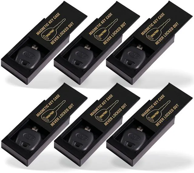 Main image of Hide A Key Magnetic Key Holder Under Car - for Your Car So You Never Lock Out - Store a Spare Key for Your Home, Storage, Office, or Vehicle - 6 pack