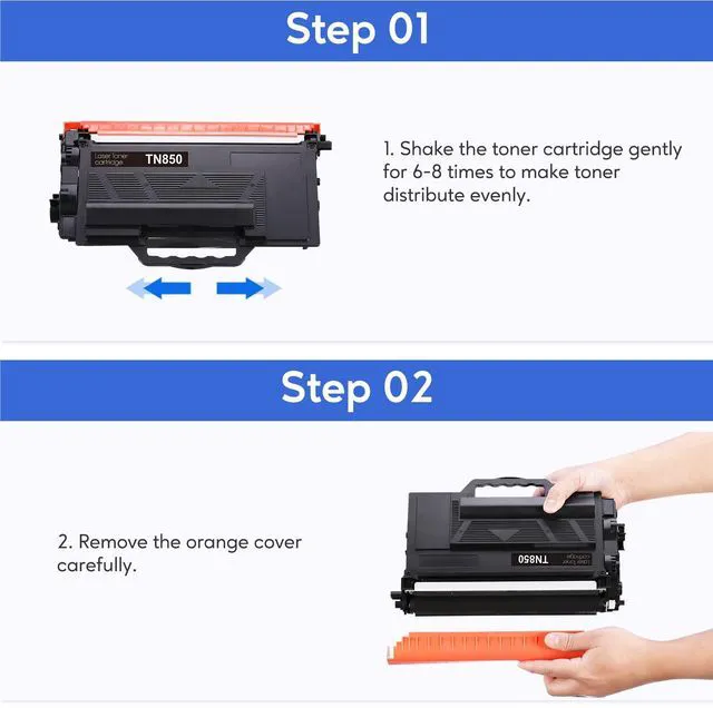 Alt view image 5 of 6 - TN850 Toner Cartridges Compatible for Brother TN-880 TN-850 TN-820 TN820 Toner Cartridges High Yield Replacement for HL-L6200DWT L6200DW L5200DW L5100DN MFC-L5800DW L5700DW L6700DW L6800DW 2 Black