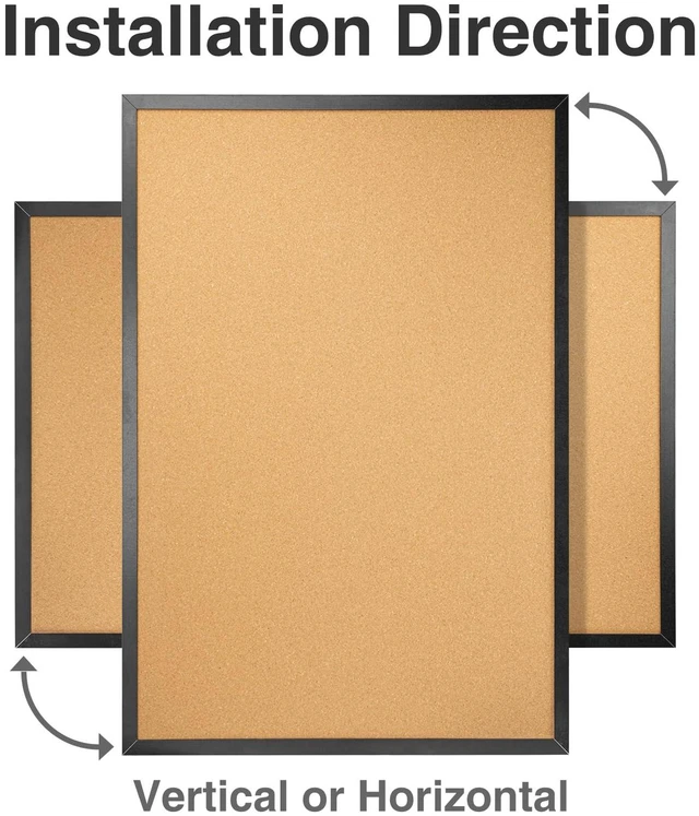 Alt view image 4 of 7 - Cork Board, 24" x 36", Black Framed Bulletin Board, Decorative Hanging Pin Board, Oak Frame Corkboard, Ideal for Home, Office and School