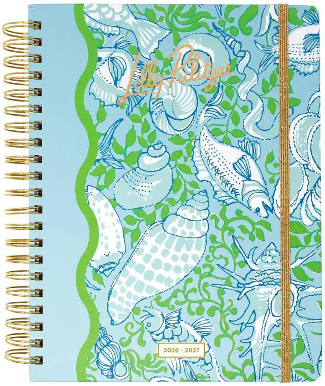 Main image of 17-Month Jumbo 2026-2027 Planner, Throw Me a Line 8.5" x 11.25" Hardcover Agenda with Gold Spiral & Elastic Loop, Weekly & Monthly Layouts, Stickers, Travel & Reflection Pages