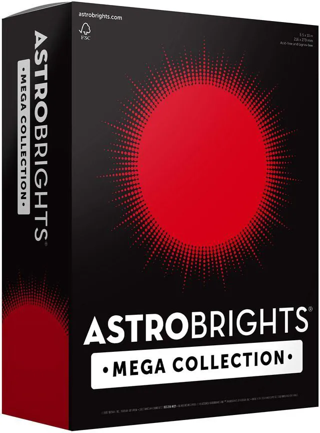 Main image of Mega Collection, Colored Paper, Ultra Red, 625 Sheets, 24 lb/89 gsm, 8.5" x 11" - MORE SHEETS! (91692)
