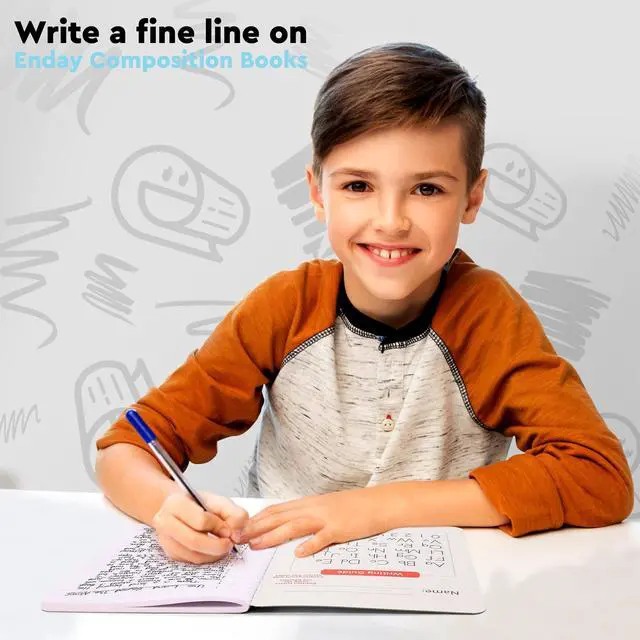 Alt view image 6 of 6 - Primary Composition Notebook K-2, Primary Ruled Composition Book, Primary Composition Notebook for Kids, 100 Sheets kindergarten Notebook, Blue and Purple (2 Pack)