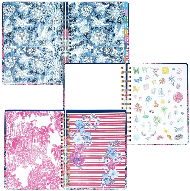 Alt view image 4 of 7 - 17-Month Jumbo 2026-2027 Planner, In All Her Glory 8.5" x 11.25" Hardcover Agenda with Gold Spiral & Elastic Loop, Weekly & Monthly Layouts, Stickers, Travel & Reflection Pages