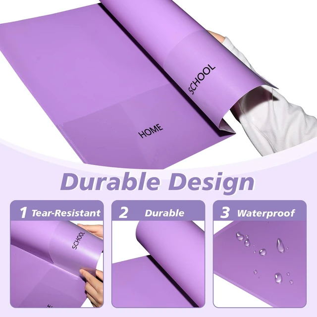 Alt view image 3 of 7 - 30 Pcs Parent Teacher Classroom Communication Folder with Clear Front Pockets, 2 Pockets Homework Folders Take Home Plastic Folders for Kid Student Home and Classroom (30, Purple)