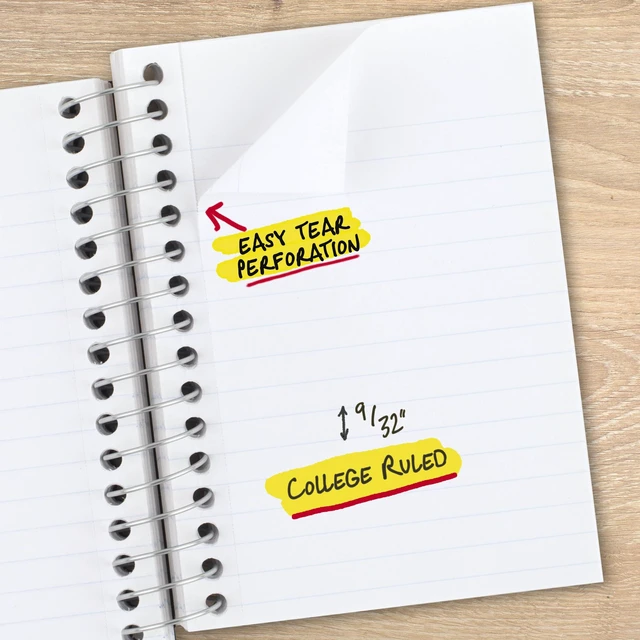 Alt view image 6 of 7 - Spiral Notebook, 6 Pack, College Ruled Paper, Fat Lil' Pocket Notebooks, 3-1/2" x 5-1/2", 200 Sheets, Assorted Colors (38027)
