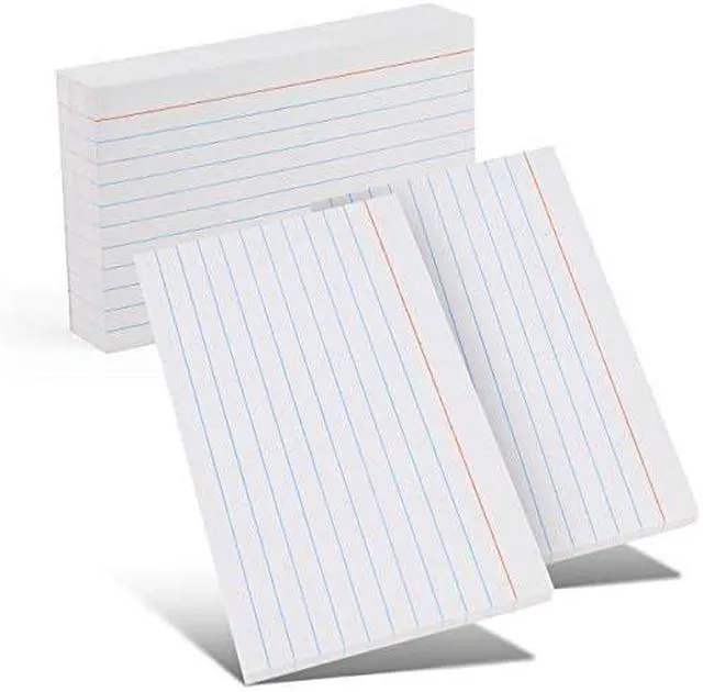 Alt view image 4 of 5 - Index Cards 4x6 Bulk, (2400 Cards), Notecards 4x6 lined, Blank on Back, Flashcards for School Home and Office, Ruled Index Card, 100 Per Pack, (24 Pack)
