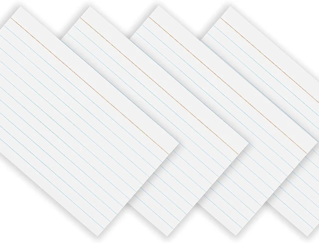 Alt view image 5 of 5 - Index Cards 4x6 Bulk, (2400 Cards), Notecards 4x6 lined, Blank on Back, Flashcards for School Home and Office, Ruled Index Card, 100 Per Pack, (24 Pack)