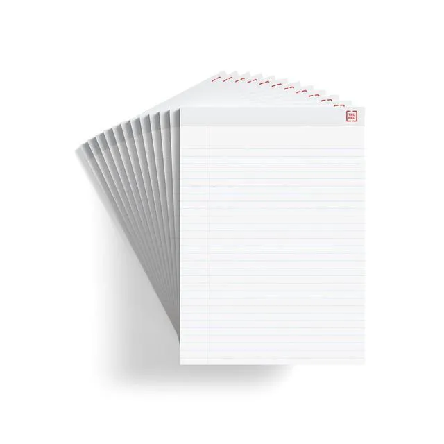 Alt view image 2 of 7 - Notepads, 8.25x11.75 Inch, Wide Ruled, White, 72-Pack 50 sheets per pad. Clean-tear pages for notes and everyday office writing