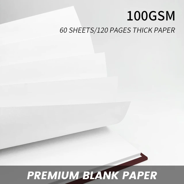 Alt view image 3 of 6 - Blank Spiral Notebook 8.5" x 11" (4 BLANK, Mult-color) 4 Pack Notebook 120 Pages 100 GSM Thick Blank Sketchbook Hardcover Journal for School