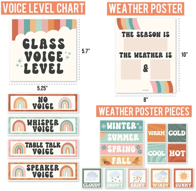 Alt view image 4 of 7 - Classroom Calendar Set -School Calendar Bulletin Board Decor Kids Class Calendar for Colorful Classroom Decor, Kindergarten Preschool Teacher Must Haves, Homeschool & Daycare Essentials