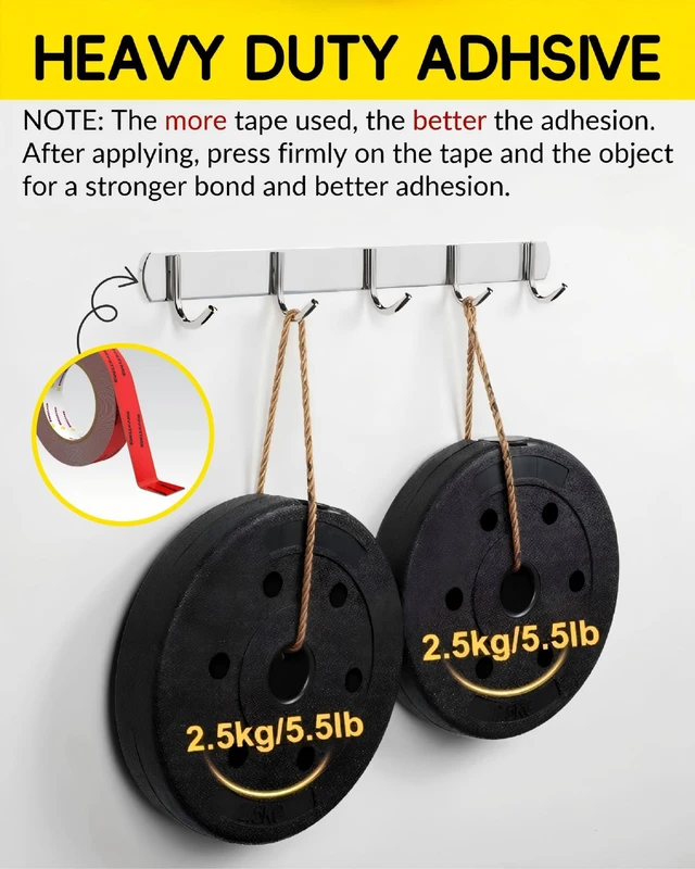 Alt view image 2 of 7 - 1IN x 16.4FT(4 Pack) Double Sided Tape Heavy Duty, Acrylic Foam