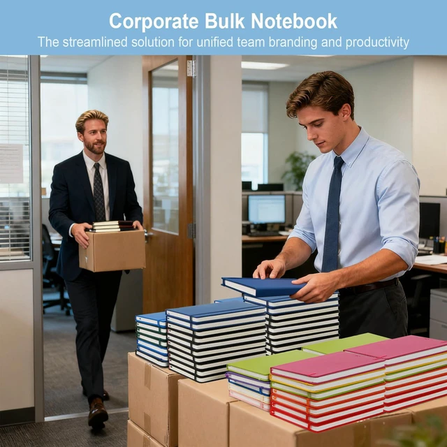 Alt view image 5 of 7 - 24 Pack A5 Hardcover Lined Notebook,192 pg College Ruled 5.5x8.3 Bulk notebooks for work,office & professional use,Waterproof faux leather,lay-flat elastic closure