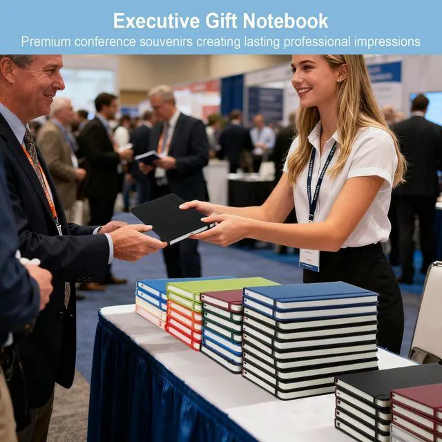 Alt view image 6 of 6 - 12 Pack A5 Hardcover Lined Notebook,192 pg College Ruled 5.5x8.3 Bulk notebooks for work,office & professional use,Waterproof faux leather,lay-flat elastic closure