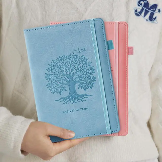 Alt view image 7 of 7 - Lined Journal Notebook for Women Men, 2 Pack, 160 Pages per Pack, A5 (5.7'' x 8.4") Hardcover Journaling Notebook College Ruled for Writing Work, School Office Supplies, Pink & Blue, 100GSM Paper