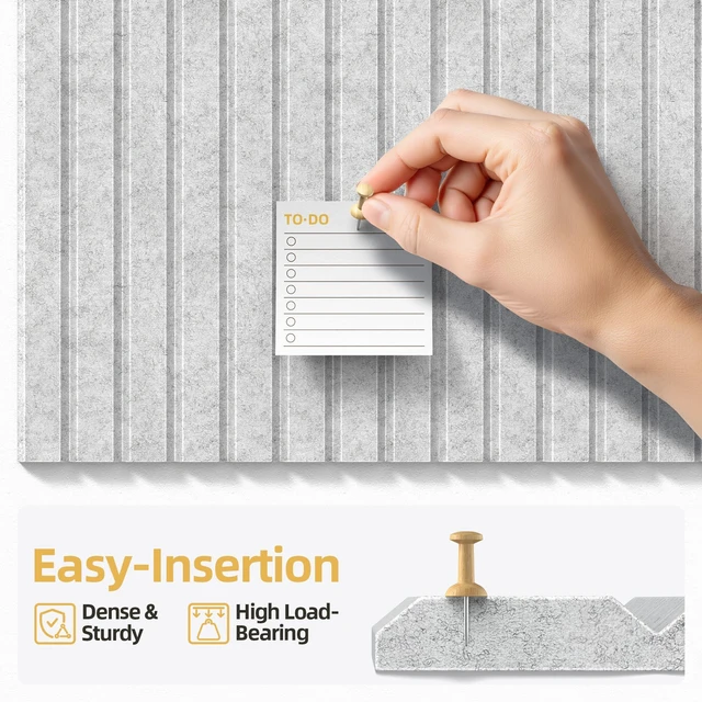 Alt view image 3 of 7 - Large Cork Board for Walls 12 Pack Bulletin Board with 60 Adhesive Tabs 36" x 48" Alternative CorkBoard for Pictures Photos, Felt Push Pin Boards Tiles for Office Classroom Wall Decor - Gray