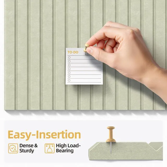 Alt view image 3 of 7 - Large Cork Board for Walls 12 Pack Bulletin Board with 60 Adhesive Tabs 36" x 48" Alternative CorkBoard for Pictures Photos, Felt Push Pin Boards Tiles for Office Classroom Wall Decor - Sage
