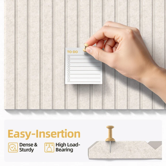 Alt view image 3 of 7 - Large Cork Board for Walls 12 Pack Bulletin Board with 60 Adhesive Tabs 36" x 48" Alternative CorkBoard for Pictures Photos, Felt Push Pin Boards Tiles for Office Classroom Wall Decor - Ivory