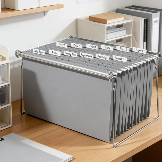 Alt view image 6 of 7 - Hanging File Folders Legal Size, Gray File Folders 25 Pack 1/5-Cut Tabs, Stay Organized for Your Home and Office Bulk File and Documents