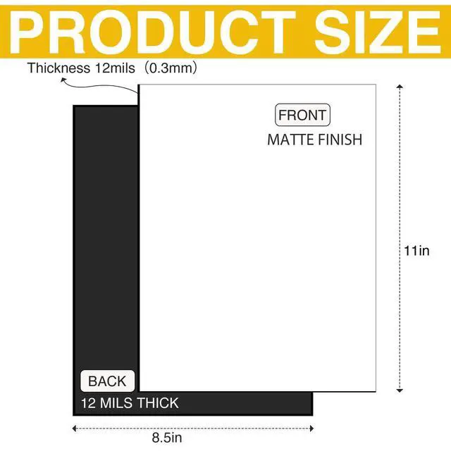 Alt view image 2 of 7 - Printable Magnetic Sheets 30Pcs Matte White Magnet Paper,Magnet Photo Paper For Cut-8.5" x 11"