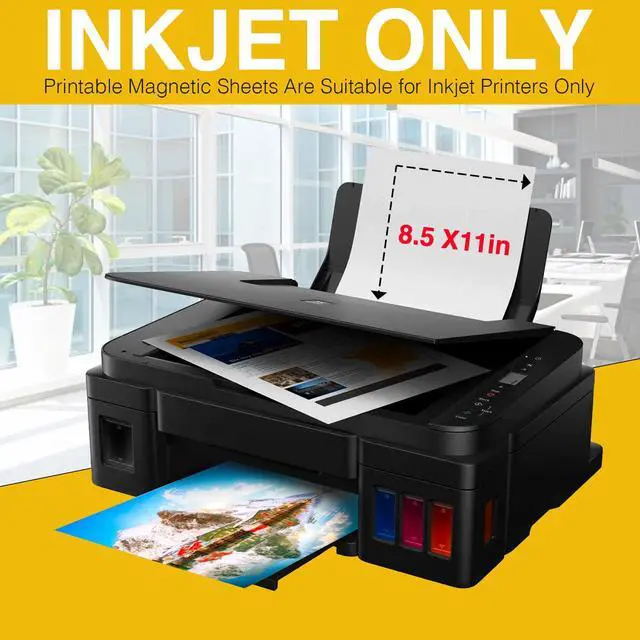 Alt view image 5 of 7 - Printable Magnetic Sheets 30Pcs Matte White Magnet Paper,Magnet Photo Paper For Cut-8.5" x 11"