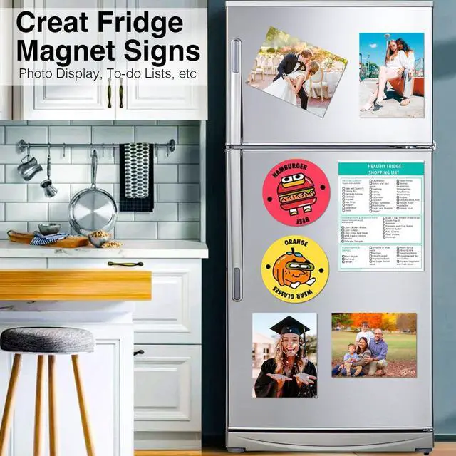 Alt view image 6 of 7 - Printable Magnetic Sheets 30Pcs Matte White Magnet Paper,Magnet Photo Paper For Cut-8.5" x 11"