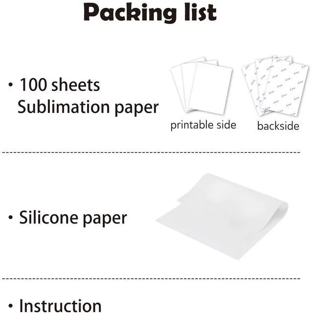 Alt view image 6 of 6 - Sublimation Paper 13x19 Inch, 125gsm 100 Sheets, Compatible with Inkjet Printer with Sublimation Ink, for DIY Gifts, Shirts, Craft Blanks