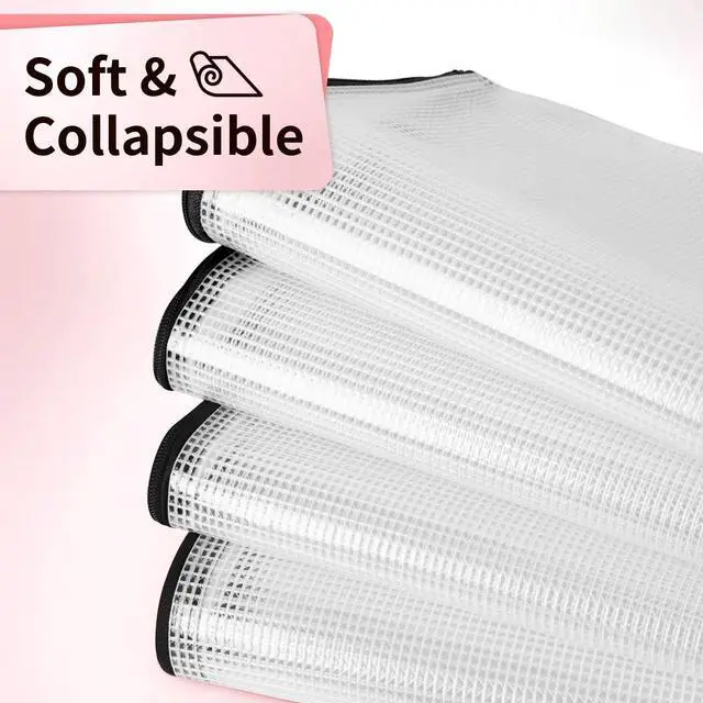 Alt view image 4 of 7 - 12 Pack A3 Mesh Zipper Pouch Bags, Board Game & File Organizer Large Reusable A3 Pouches Organize Board Games & Files; Waterproof Black Mesh Design Keeps Contents Protected and Neat