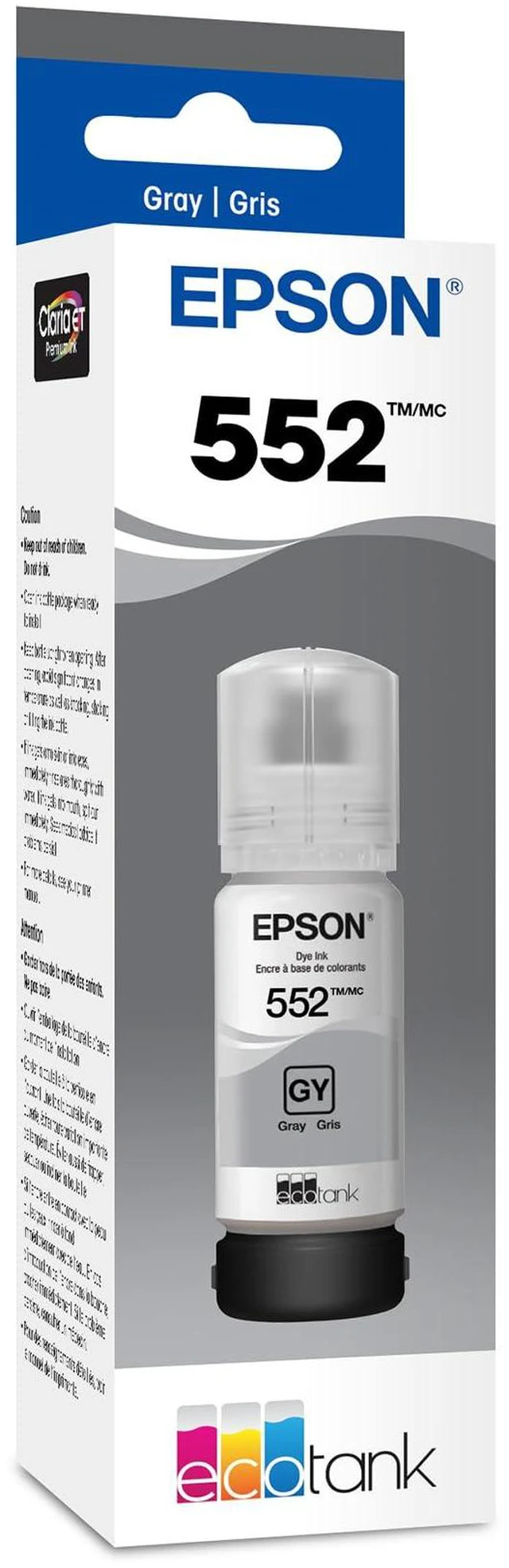 Main image of 552 EcoTank Ink Ultra-high Capacity Bottle Gray (T552520-S) Works with ET-8500, 8550