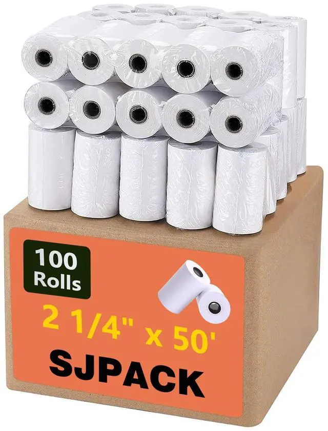 Main image of Thermal Receipt Paper 2 1/4" x 50' Pos Receipt Paper, Cash Register Roll, 100 rolls